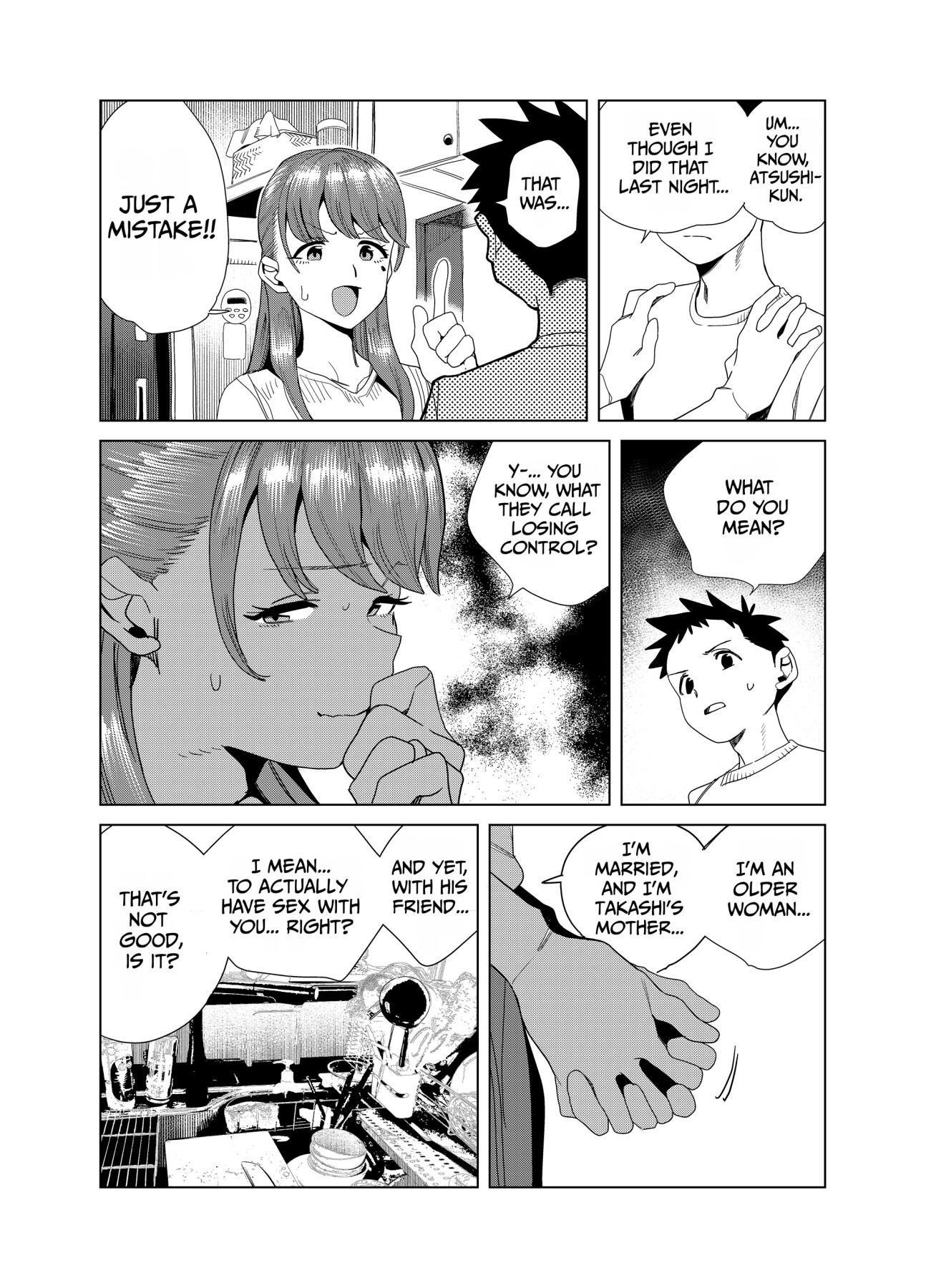 hentai manga It\'s Wrong for my Friend\'s Curvy, Big-Breasted Mom to be This Sexy...No, Wait, I\'m Into It!! 2